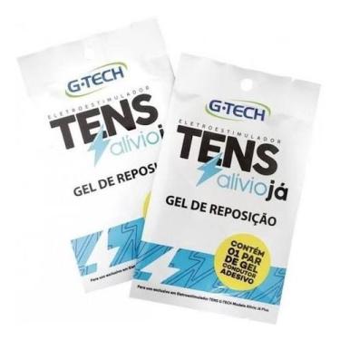 Imagem de 1 Par de Gel condutor adesivo de reposição para eletroestimulador TENS