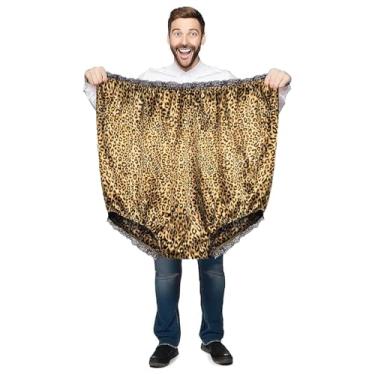 Imagem de SWNTN Calcinha Granny Big Undies Presente Funny Big Underwear Mama Undies Plus Size White Elephant Joke Gift for Women Men, Leopardo dégradé, Tamanho Único