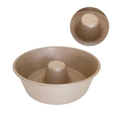 Imagem de Forma Redonda Com Furo No Meio 20cm Granito Interno Assadeira Bolo Pud