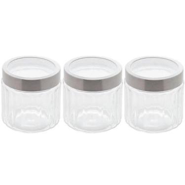 Imagem de Kit 3 Potes de Vidro Borossilicato Porta Mantimentos Lyor 870ml cada T
