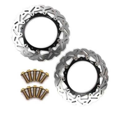 Imagem de Discos de freio dianteiros flutuantes com parafusos de montagem para BMW S1000R 2014-2017, S1000R Roda fundida 14-21, S1000R NAKED 14-18, S1000RR 09-18, S1000XR 15-21, acessórios de motocicleta pretos