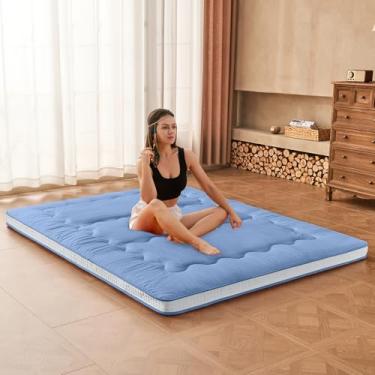 Imagem de Dr.Futon Colchão futon de chão japonês extra grosso dobrável tapete de cama para hóspedes, espreguiçadeiras e tavel