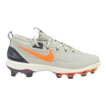 Imagem de Nike Chuteiras de beisebol Force Trout 9 Elite MCS (FZ8643-100, branco Summit/cânhamo/preto/pulseira real), Prata clara/laranja brilhante-branco, 42