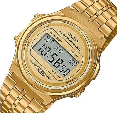Imagem de Relógio unissex digital dourado casio - a171weg-9adf-sc