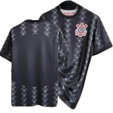 Imagem de Camisa Corinthians 23 24 Favela Preto, Preto, G
