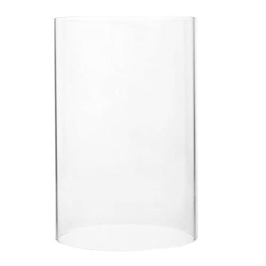 Imagem de MAGICLULU Capa de Vela de Vidro Transparente, Suporte de Cilindro Aberto para Furacão, Protetor de Chaminé Transparente à Prova de para Festas Em Casa E Casamento, 3,9 X 5,9 Polegadas