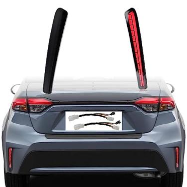Imagem de KEEGTBOX Kit de luz de freio de para-choque traseiro LED luz diurna sequencial dinâmica luzes de seta adequadas para Toyota Corolla L LE XLE 2021-2023 acessórios (fumaça)