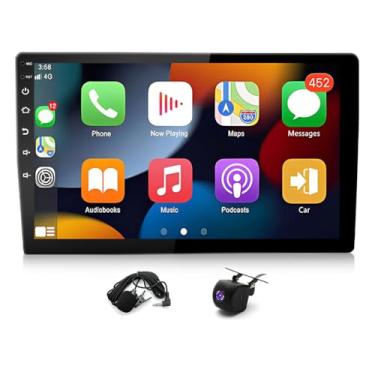 Imagem de Estéreo automotivo duplo Din de 2 + 64 G para Dodge Ram 1500 2500 3500 2006-2008, rádio com tela sensível ao toque de 10 polegadas para Dodge Ram Head Unit Backup, Android, Carplay, Navegação GPS