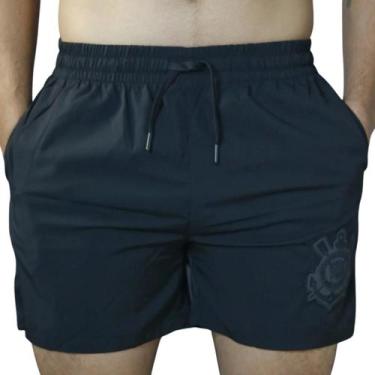 Imagem de Bermuda Corinthians All Black Masculina Oficial Coimbra - Coimbra Lice