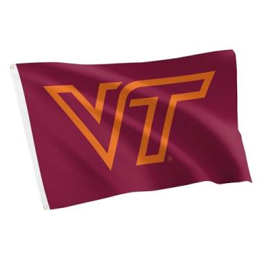 Imagem de Desert Cactus Bandeira Virginia Tech - Banner Hokies VT de 9,8 x 1,5 m, tela de tecido durável interno/externo (estilo A1)