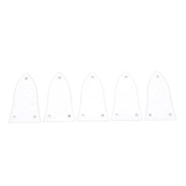 Imagem de RiToEasysports Acessórios de Guitarra, 5 Peças de Plástico Branco 3 Buracos Guitarra Truss Rod Capa Substituição para Baixo Elétrico