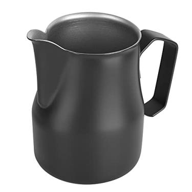 Imagem de Copo de Cappuccino Aço Inoxidável Jarra Café Latte Art resistente Fácil limpar Alça ergonômica À prova ferrugem ao calor para Cafeteria Loja Chá com L