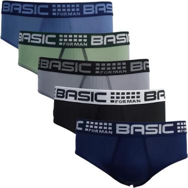 Imagem de Kit 6 Cueca Slip Adulto Microfibra Básica Masculina - Famy, M