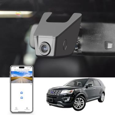 Imagem de Mangoal 4K Dash Cam personalizada para Ford Explorer U502 2011-2019, Base XLT ST_Line Limited Timberline Platinum King Ran (modelo B), vídeo UHD 2160P, Wi-Fi e aplicativo, cartão de 128 GB