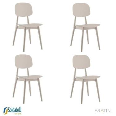 Imagem de Kit 4 Cadeiras Vegas PP Preto e Fendi - Fratini, Fendi