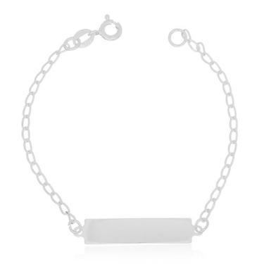 Imagem de Pulseira Infantil Chapinha Tradicional Prata 925 - JA Jóias