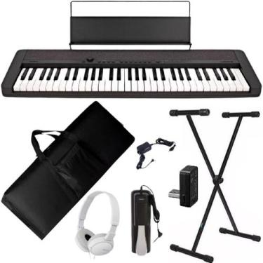 Imagem de Teclado Casio CT-S1 61 teclas Bluetooth Preto + Suporte + Capa + Pedal