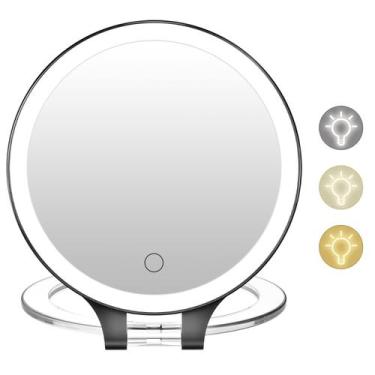 Imagem de Espelho de aumento FASCINATE 10X 1X de dupla face com luz