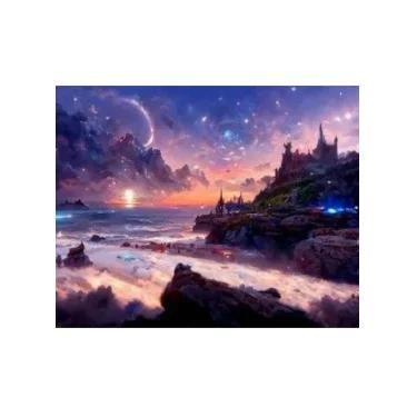 Imagem de Pintura Diamante Paisagem De Montanha 30x40cm Com Broca Redonda Comple