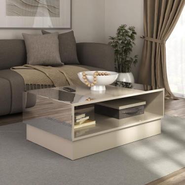Imagem de Mesa de Centro com Espelhos Detroit Bege - Artely, Off White