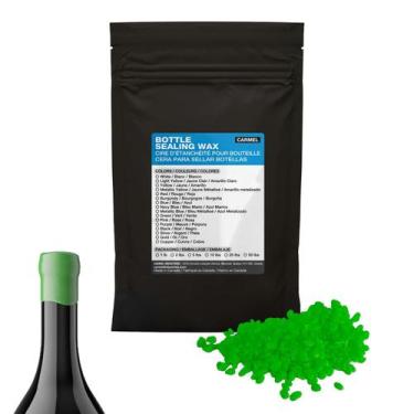 Imagem de Cera de Sellado para Botellas Carmel en Perlas Verde 454g