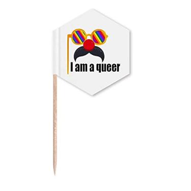 Imagem de I Am A Transgênero LGBT Bandeiras de palitos de arco-íris palitos de cupcake festa celebração