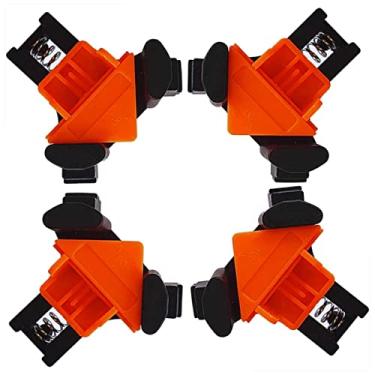 Imagem de Grampo Sargento Braçadeira De Canto Angular Angle Cano Corner Mate Marceneiro kit com 4 peças