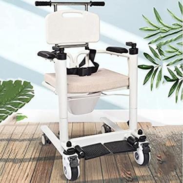 Imagem de Elevador de transferência de paciente, roda universal de 360 ​​°, câmbio doméstico para idosos paralisados, cadeira de rodas manual para pessoas com deficiência