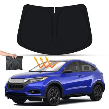 Imagem de LUNQIN Para-sol de carro para Honda HR-V HRV 2016 2017 2018 2019 2020 2021 2022 SUV Acessórios interiores automotivos Para-brisa dianteiro para-sol protetor de isolamento dobrável protetor refletivo
