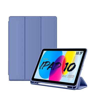 Imagem de Smart Case C/Suporte Pencil Para Apple iPad 10ª Geração De 10.9" Pol. Model A2696 A2757 A2777 A3162 Ano 2022 Capa Slim - Alamo (LILAS)