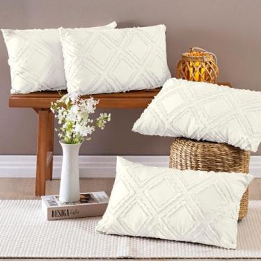 Imagem de ALMOFADAS AVELINE/CAPAS DE ALMOFADAS 60cm x 30cm  04 PEÇAS - mayra enx