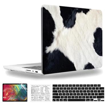 Imagem de QCzyc Capa de plástico compatível com MacBook Pro de 14 polegadas, versão 2021-2024, M4, A3112, A3185, A3401, M3, A2992, A2918, M2, A2779, M1, A2442, capa e teclado e adesivo para teclado Mac OS (pelo
