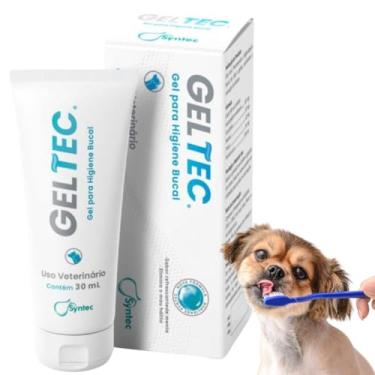 Imagem de Pasta de Dente para Cachorro Gato Pet Creme Dental Saúde Oral Bucal Geltec 30g Syntec Original