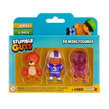 Imagem de Brinquedos Estrela, Stumble Guys, Kit Figuras 3D Boxing Roo, Quarterback, Amethyst Nyx, Multicolor