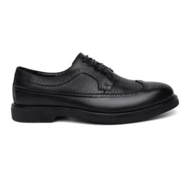 Imagem de Sapato Social Croco Brogue Centuria Italiano Couro Preto - Centuria Ca
