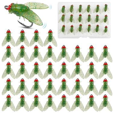 Imagem de OROOTL Bionic Iscas de pesca com mosca, 36 peças, kit de pesca com mosca, truta, moscas, panfish, moscas secas, anzóis artificiais macios para robalo, panfish, truta, riacho, água salgada, água doce