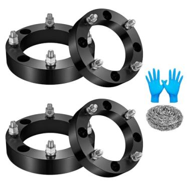 Imagem de BDFHYK Espaçadores de roda ATV 4x156mm 3.8 cm 4x6.15 Hubcentric compatível com Polaris Ranger Polaris RZR Polaris Polaris Sportsman, adaptadores de roda forjada 4 Lug M12x1,5 e furo de cubo de 131 mm,