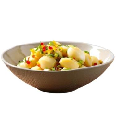 Imagem de Tigela Média Orgânico Stoneware Latte Ø25x8cm 1961ml - Porto Brasil