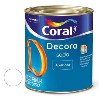 Imagem de Tinta Acrilico Acetinada Decora Seda Branca 3.6l - Coral