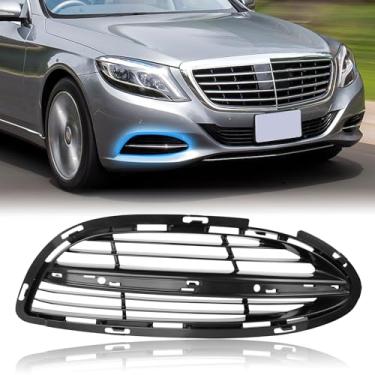 Imagem de Pinkomoto Capa de farol de neblina do lado do passageiro capa de farol de neblina preta compatível com Mercedes Benz S400 S450 S550 S550e S560 S560e S600 2013 2014 2015 2016 2017 2018 2019 2020 2228