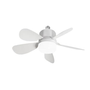 Imagem de Ventilador De Teto Com Controle Remoto Luz Silencioso Controle Remoto E27 Instalação Fácil LED Bivolt(3)