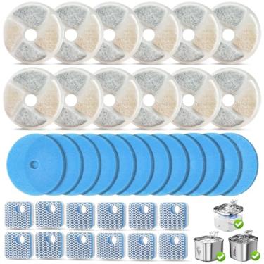 Imagem de Filtro de fonte de água para gatos de substituição para fonte quadrada de aço inoxidável para gatos de 2,2 l/2,069 g