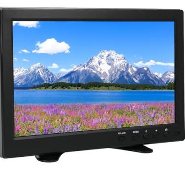 Imagem de Monitor LCD 10.1" Colorido – Tela Portátil com Entradas HDMI, VGA, AV e USB, Resolução HD, Suporte e Controle Remoto