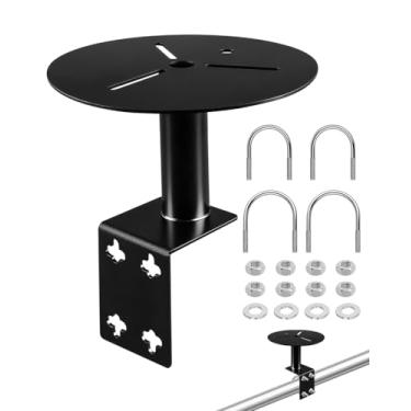 Imagem de 1 suporte universal de montagem de luz estroboscópica para trailers de caminhões, suporte de espelho de farol flash com 2 parafusos em U, suporte de luz de aviso resistente à corrosão