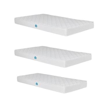 Imagem de Conjunto com 3 Colchões 2 Solteiro e 1 Solteiro Auxiliar D23 Nuvem Casatema Branco