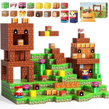 Imagem de Conjunto de blocos de construção magnéticos Doloowee 120 unidades para