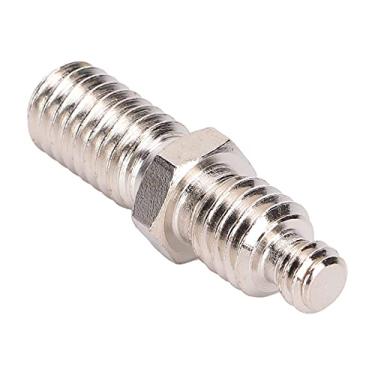 Imagem de Parafuso macho adaptador de 1/4 a 3/8 polegada, acabamento resistente, parafuso de conversão de 1/4 polegada a 3/8 polegada plano para monopé de tripé de cabeça esférica (E8)