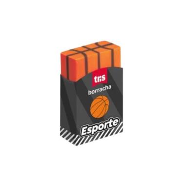 Imagem de Borracha Esporte Tema Bola Futebol Basquete ECO PVC Escolar Tris Basqu