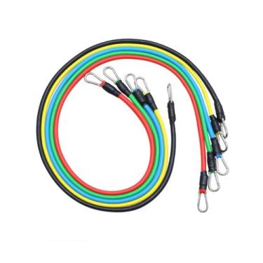 Imagem de Kit 11 Elastico Extensor Treino Funcional Academia Em Casa Ginastica