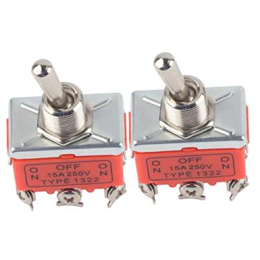 Imagem de Generic Interruptor de Alternância do Motor DC Mini Portátil 6 Pinos 250V 15A para Controle Reverso Dianteiro para Persianas e Cortinas